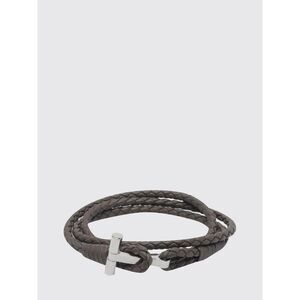 Tom Ford Men Tom Ford Multi-Strand Woven Calfskin Leather Bracelet With Logo